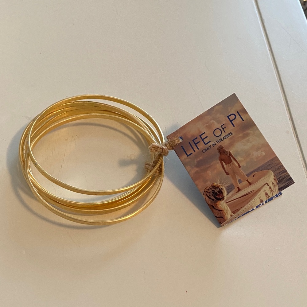 “Life of PI” Elegant Gold Bangle Set